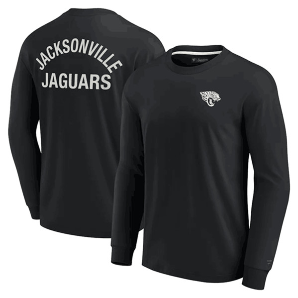 Men's Jacksonville Jaguars Black Signature Unisex Super Soft Long Sleeve T-Shirt
